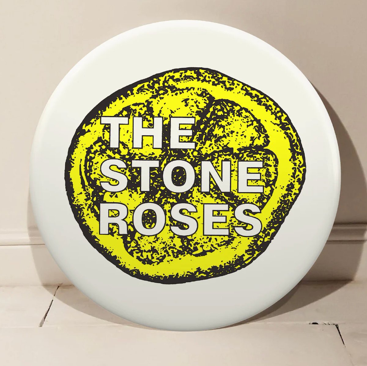 Starting with The Stone Roses 🍋 Some of our favourite Giant Mixed Media Pin Badges by Tony Dennis AKA TapeDeckArt. Available in both 40cm Diameter & 60cm Diameter. DM us for details on price and availability 🫶🏼 #boxgalleries #tapedeck #thestoneroses #rockandroll