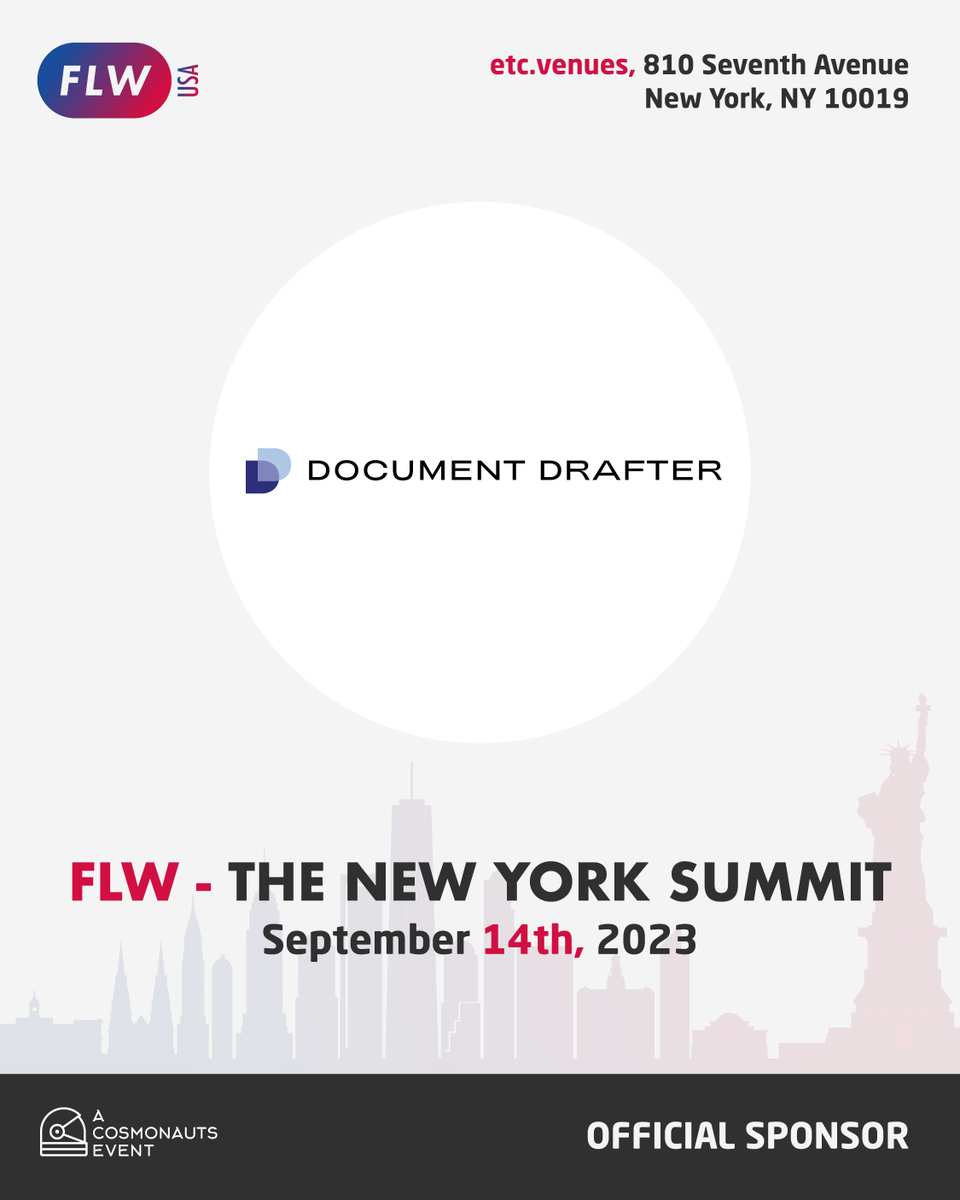 We’re thrilled to have Document Drafter sponsoring FLW - The New York Summit! 🤩 This groundbreaking tech delivers a more human-friendly way of working with documents. Meet the team directly on September 14th! 👋 futurelawyerweek-usa.com #FLW
