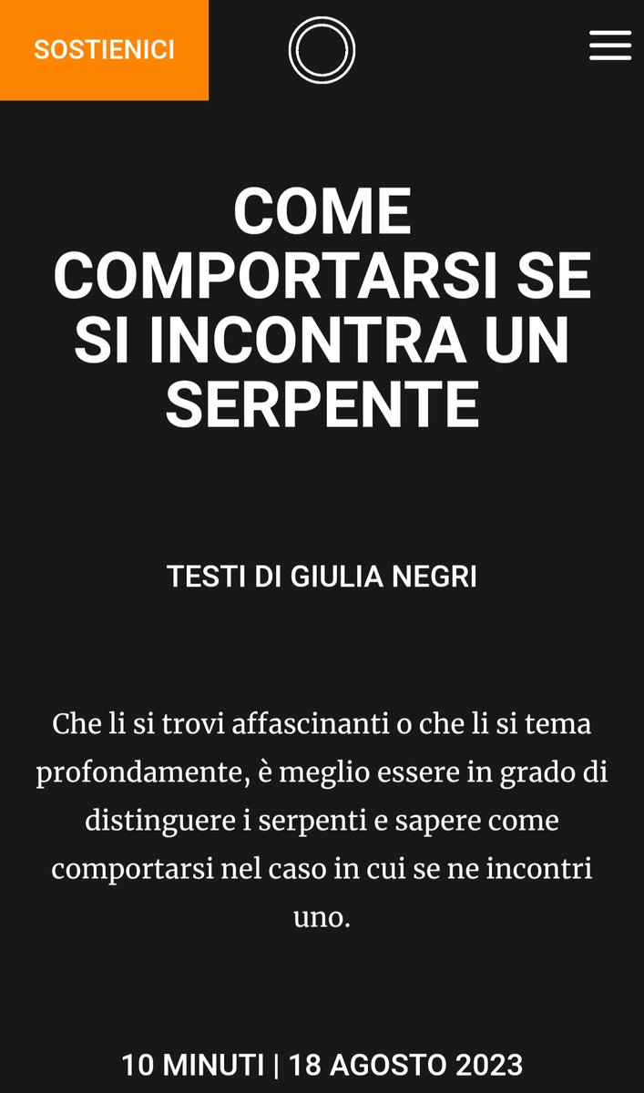 giuliavnegri89's tweet photo. Inizia la collaborazione con RADAR Magazine, su un argomento che mi sta a cuore. I #serpenti sono #animali affascinanti, dall'immeritata brutta fama: conoscerli è il primo passo per rispettarli senza temerli. Foto di Matteo Di Nicola.

https://t.co/uTsq2FDLHr https://t.co/mq73D8WfMz