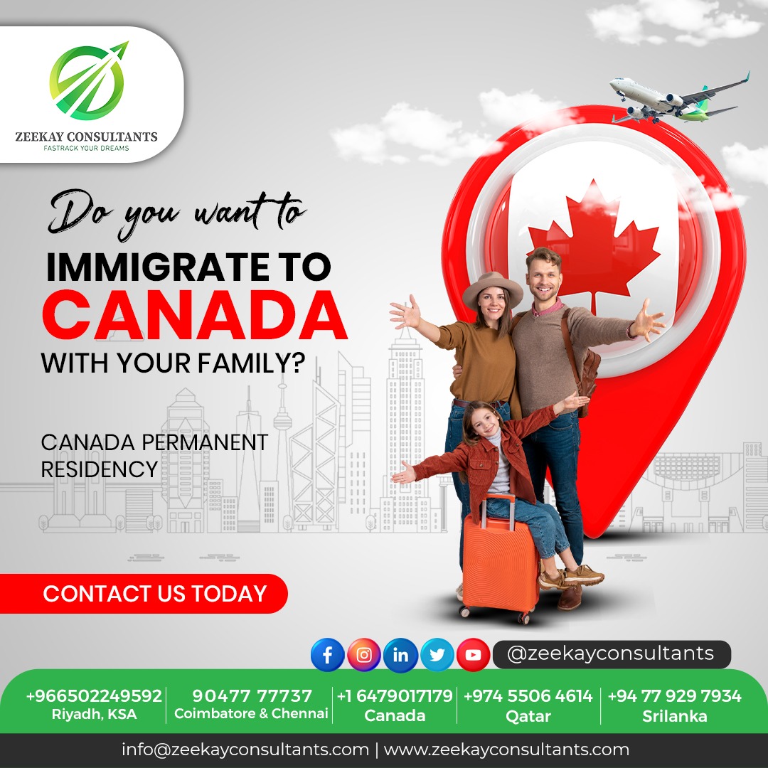 Zeekayconsultan's tweet photo. Let our expertise guide you through the intricacies of the application process, ensuring a seamless path to your Canadian dreams.

📞91 9047777737
📧 info@zeekayconsultants.com
Apply now: https://t.co/u2VPYoj0XM

#PermanentResident #CanadaPR  #Zeekayconsultants https://t.co/VSQi3EZVQk