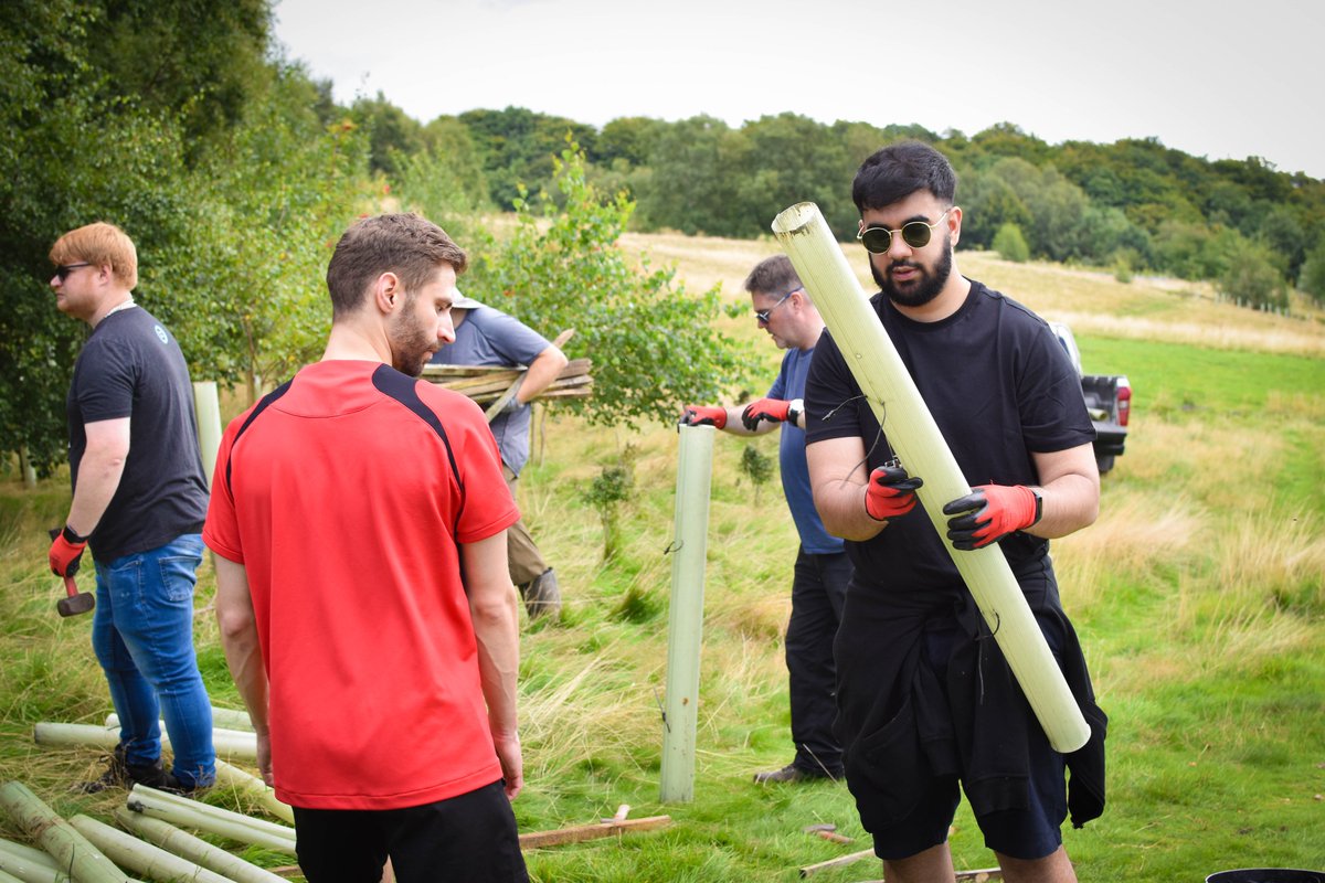FOD_Group's tweet photo. We teamed up with @YORgreencic at Scouts Low Wood to maintain the regeneration of the old Riddlesden golf site into beautiful community woodland. 🌳
Check out our photos from the day! 📸
#lifeatFOD #YORgreenic #volunteering #regeneration https://t.co/jpKr3Dc6r7