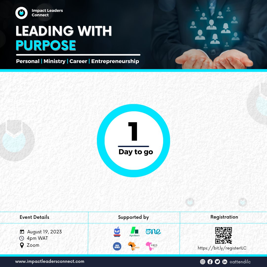 Are you ready to Lead?

ILC4.0 is tomorrow!

Register now via buff.ly/3YmK0Lp to secure your spot for an insightful and intriguing conversation on leadership  and purpose. 

Follow <a href="/attendilc/">Impact Leaders Connect</a> for more information