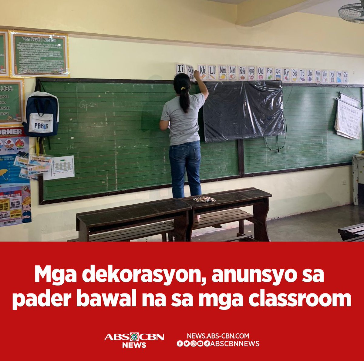 ABSCBNNews's tweet image. Bawal na ang mga wall decoration sa classroom para makapag-focus ang mga estudyante sa pag-aaral, ayon sa DepEd.

Sang-ayon ka ba rito? #ABSCBNNewsapan

Buong ulat: news.abs-cbn.com/video/news/08/…