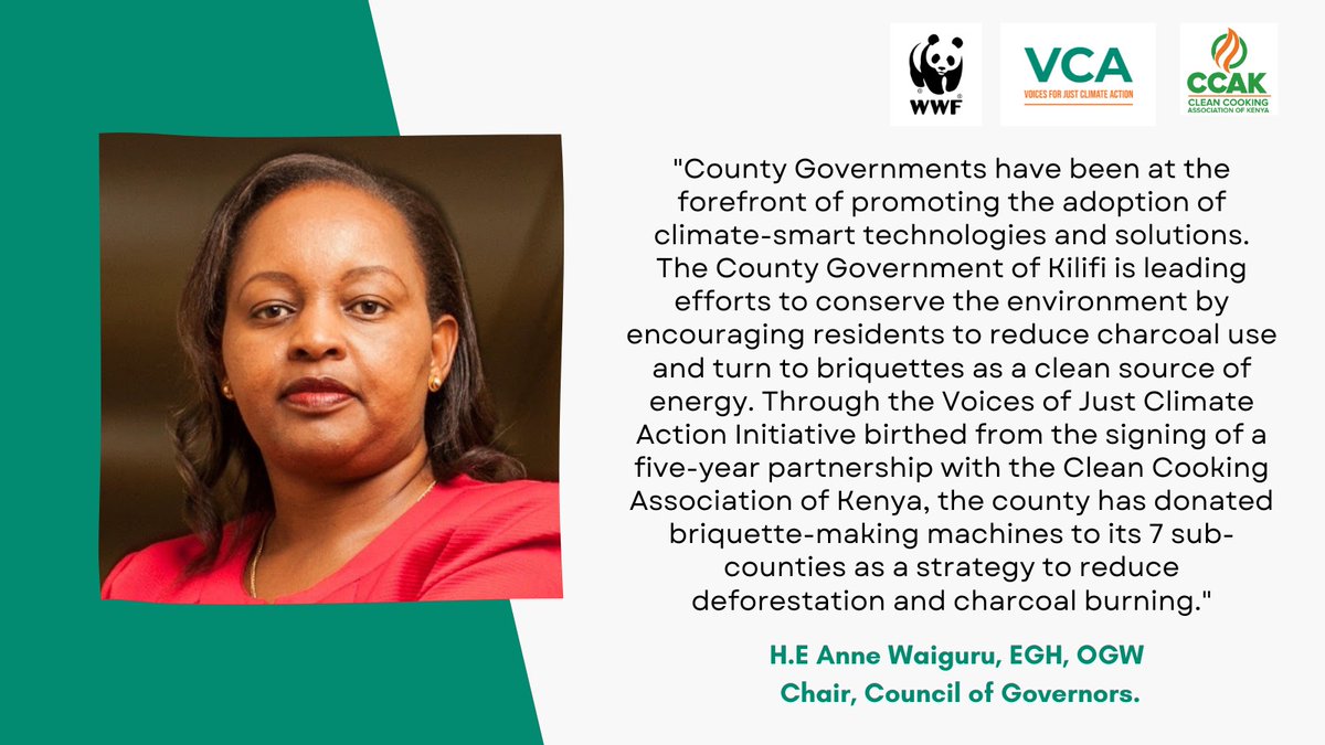 "The <a href="/KenyaGovernors/">Council of Governors</a>' recognition of the <a href="/WeAreVCA/">Voices For Just Climate Action</a>  initiative demonstrates the transformative impact of locally-led solutions in supporting communities to adapt and mitigate against climate change. We call upon all County Governments to prioritize such Nature-based Solutions in