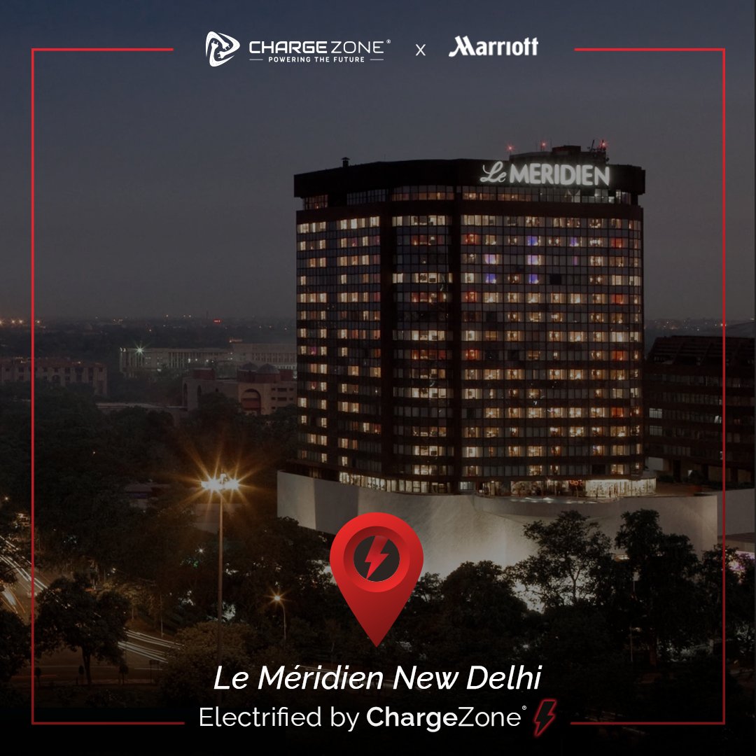ZoneCharge's tweet photo. Nothing can stop us when it comes to enabling E-mobility across India⚡Here's another Marriott hotel, Le Meridien New Delhi, electrified by our EV fast charging station. Swipe to see it in all its glory 😎
#chargezone #marriott #lemeridien #delhi #DelhiNews #delhigram #delhiblog https://t.co/CbERUS89sa