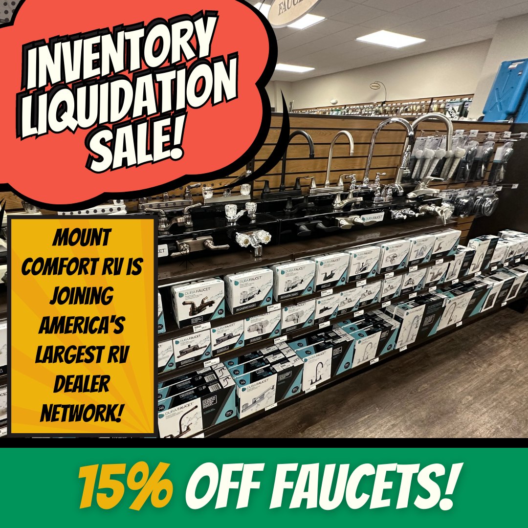 MountComfortRV's tweet image. Did you hear the news? Mount Comfort RV is joining America's largest RV Dealer, Camping World! Because of this, Mount Comfort RV is having a massive sale! Enjoy 15% off In-Stock Parts! Don't miss out on this deal! #mountcomfortrv #rvsale #rvlife #rvliving #indianapolis #indiana