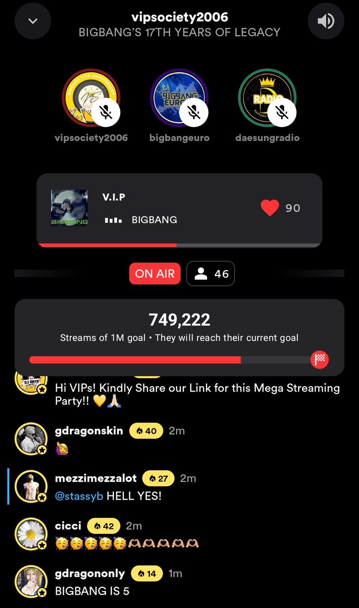 BIGBANG PILIPINAS ๐ต๐ญ (@bigbangfilo) on Twitter photo WE ARE STARTING WITH SONGS FROM 2006!!
LET'S ALL PARTY IN HERE!!! KINDLY GO TO VIP SOCIETY'S CHANNEL!
BIGBANG IS V.I.P!!!
<a href="/VIPsociety2006/">VIP SOCIETY</a> <a href="/bigbangeuro/">BIGBANG EUROPE</a>
<a href="/DaesungRadio/">Daesung Radio</a> <a href="/gdragonintl/">G-DRAGON INTERNATIONAL</a>
#BIGBANG WE ARE STARTING WITH SONGS FROM 2006!!
LET'S ALL PARTY IN HERE!!! KINDLY GO TO VIP SOCIETY'S CHANNEL!
BIGBANG IS V.I.P!!!
<a href="/VIPsociety2006/">VIP SOCIETY</a> <a href="/bigbangeuro/">BIGBANG EUROPE</a>
<a href="/DaesungRadio/">Daesung Radio</a> <a href="/gdragonintl/">G-DRAGON INTERNATIONAL</a>
#BIGBANG