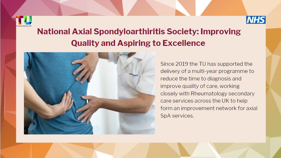 Utilising our clinical strategy and redesign methodology, we have been supporting NASS in the delivery of a multi-year programme to reduce time to diagnosis and improve quality of care - Aspiring to Excellence.

Click here to find out more bit.ly/3P3npjG