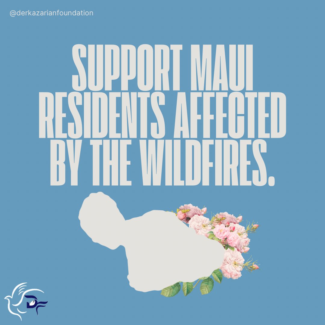 derkazarianf's tweet photo. Maui needs our help! Wildfires have devastated the historic town of Lahaina. The Alan K. and Isabelle DerKazarian Foundation has currently donated $5,000 across the following organizations: the Maui Strong Fund,  Maui United Way, Maui Food Bank, Hawaii Animal Rescue Foundation.❤️ https://t.co/pdt4Lt7JYv