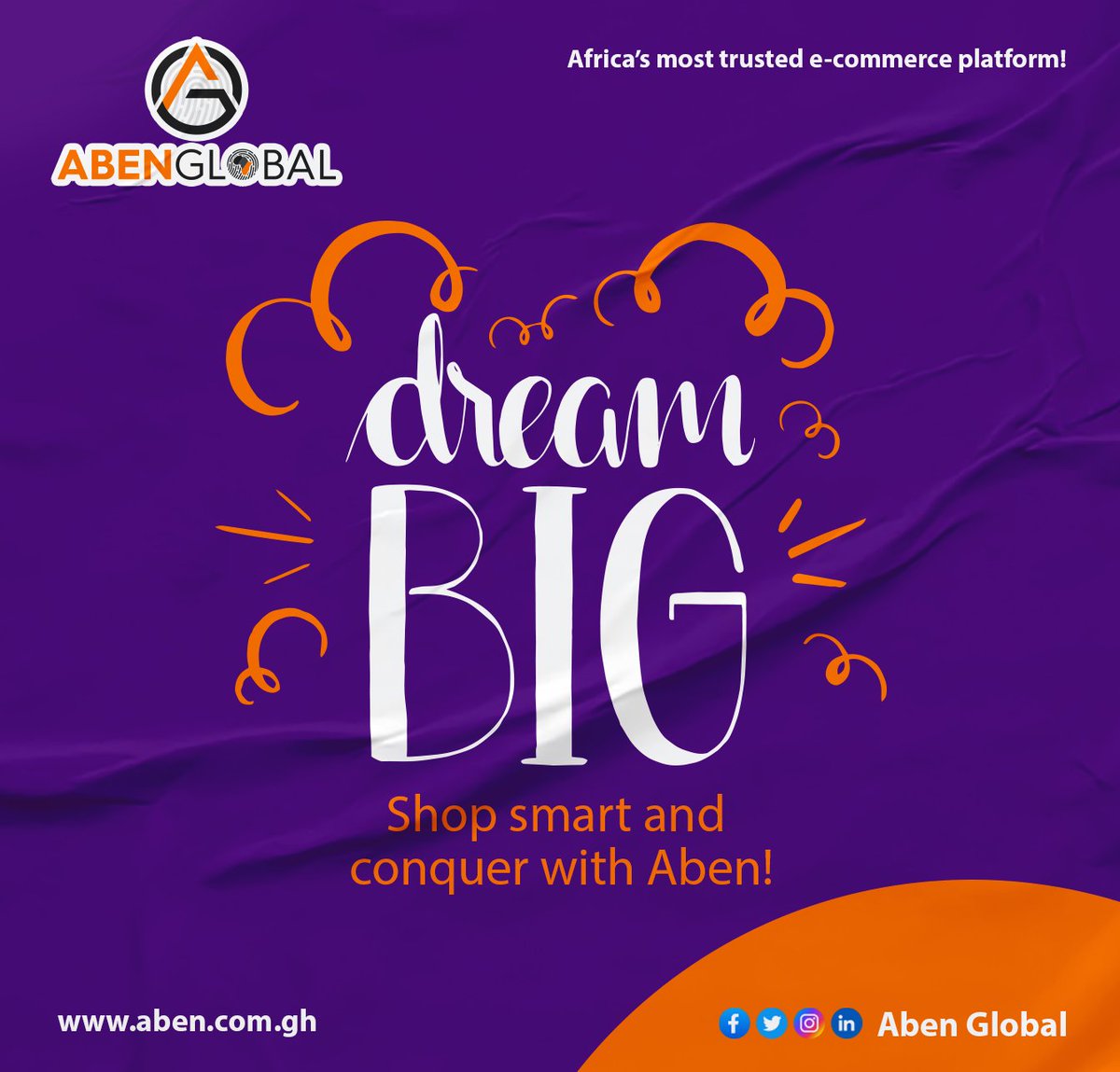 Dreaming big ignites innovation and propels individuals to exceed their limits. #UnlimitedPotential.

#AbenMonday #AGmonday #AbenGlobal #aben #BelieveInYourself #dreambig

Trends: #gyakyequayson #GralinoXtra #TV3NewDay #KennedyAgyapong #Modric #Messi10 #MohammedKudus