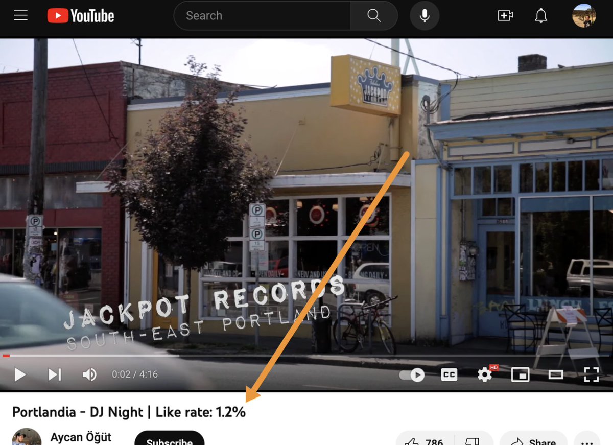 i made a chrome extension that displays the like rate on a youtube video. looking for a few beta testers, DM me!