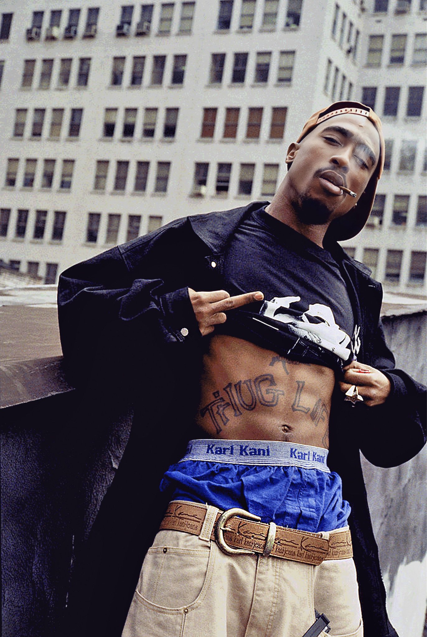 90s KARL KANI デニム ベスト 2PAC HIPHOP ストリート - トップス 90s KARL KANI デニム ベスト 2PAC HIPHOP ストリート - トップス