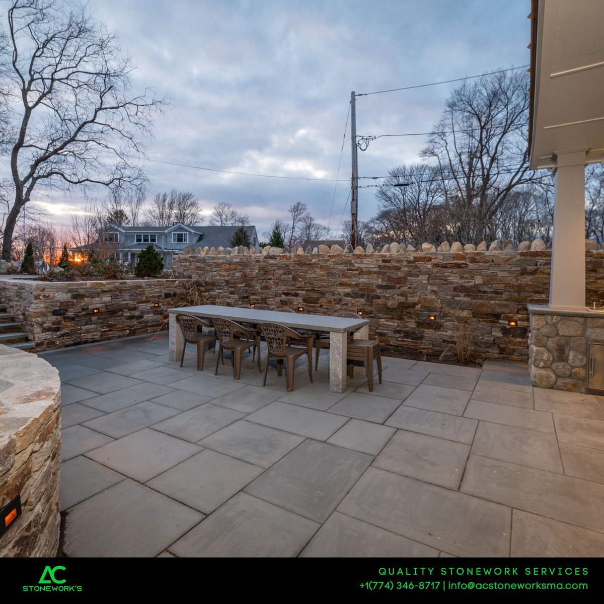 acstoneworksma's tweet image. ✅Check out one of our works!

🪨 Patio
➡Request a free quote with us!
🌐Access our site:acstoneworksma.com
☎Call +1(774) 346-8717

#acstoneworks #stoneworkservices #stonecontractor #ma #massachusetts #patio #patios  #stone #stoneworks