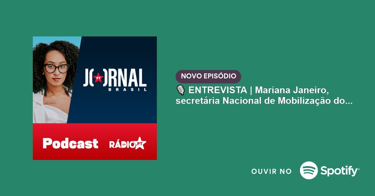 🎙️ ENTREVISTA |  <a href="/marianajaneiro/">Mariana Janeiro</a>, secretária Nacional de Mobilização do <a href="/ptbrasil/">PT Brasil</a>, falou sobre as ações dos Comitês Populares de Luta.

▶️Ouça: spoti.fi/3qBS7Hr 
⬇️Baixe: on.soundcloud.com/Nwmtz