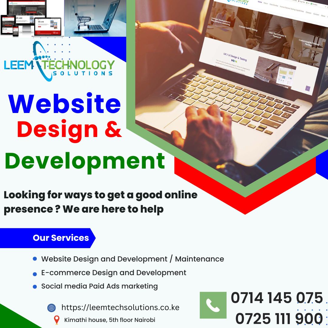 leemtech's tweet photo. Looking for ways to get a good online presence ? We are here to help
🔷 Get a well *search engine optimized* websites, Blog or e-commerce 

☎️ 0714 145 075 or 0725 111 900
🌐 https://t.co/cHHMDm2lfe

past projects 👉 https://t.co/KKmg7FvEGi https://t.co/CdO9OIL0Er