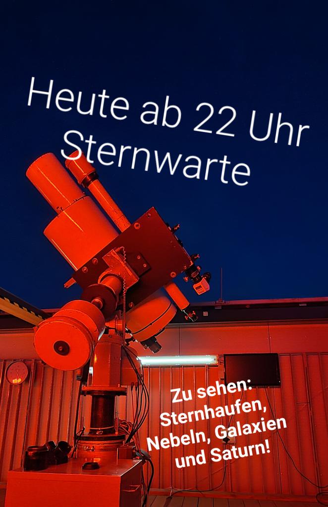 aak_kassel's tweet photo. Gerne heute in der Parkstraße 16, 34119 Kassel vorbeischauen.

Einrtritt kostenfrei

Später am Abend ist der Saturn in unseren Teleskopen zu sehen.
#astronomie #Freitag #Sterne #Saturn https://t.co/ONhjgKWCgP