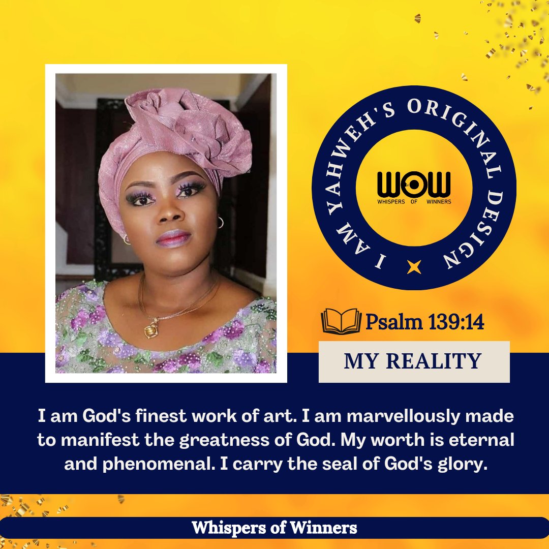 WinnersWhispers's tweet photo. @KathyAggrey You are God's original design marvellously made, breathtakingly beautiful, divinely designed, gloriously gifted and bountifully blessed.
Keep manifesting the greatness of God and spread the fragrance of Christ joyfully everywhere. 👑🙏 @KathyAggrey https://t.co/8ta5O1BNrQ