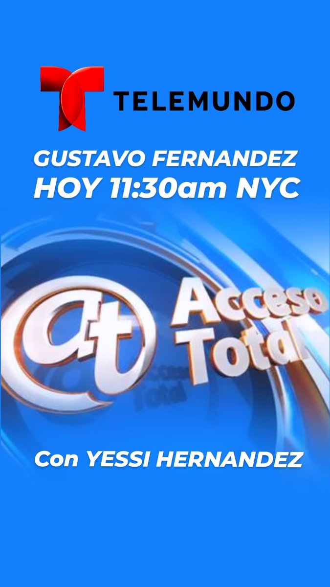 Hoy en ACCESO TOTAL TELEMUNDO 47 NYC
11:30am