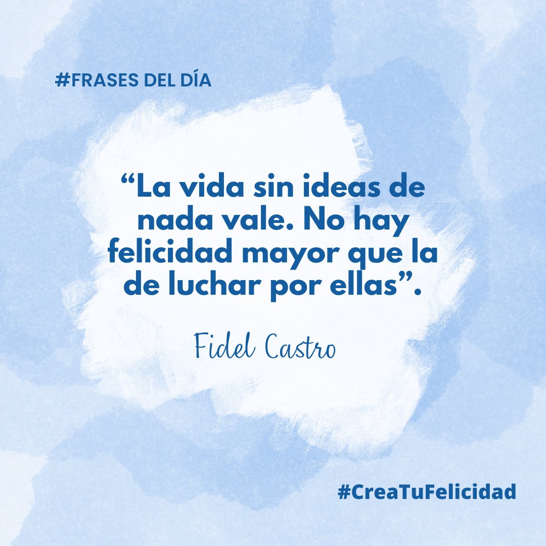 DrMoraMartin1's tweet photo. Buenos días 🇨🇺, feliz viernes.

“La vida sin ideas de nada vale. No hay felicidad mayor que la de luchar por ellas”. #FidelPorSiempre 

#CreaTuFelicidad 
@aylinalvarezG  @MeyvisEstevezE 
@UJCMayabeque1 https://t.co/teB5lPFbqA