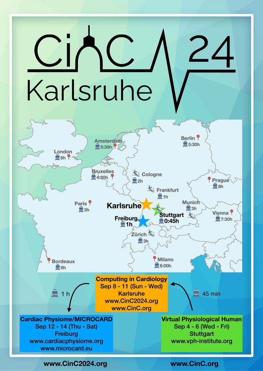 We are busy already preparing a great #CinC2024 experience for you in <a href="/KITKarlsruhe/">Shmoopy</a> next year and synchronize with #VPH2024 and #CardiacPhysiome2024 to maximize synergies. 

CinC2024.org   

See you in Atlanta for #CinC2023!
