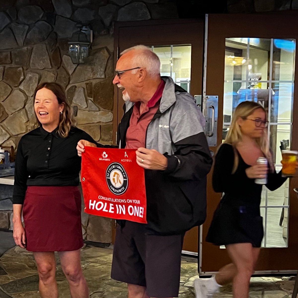 SGML hole in one by Keith. Hole #2. 50 years playing; 1st Ace. Well done. #drinksforall