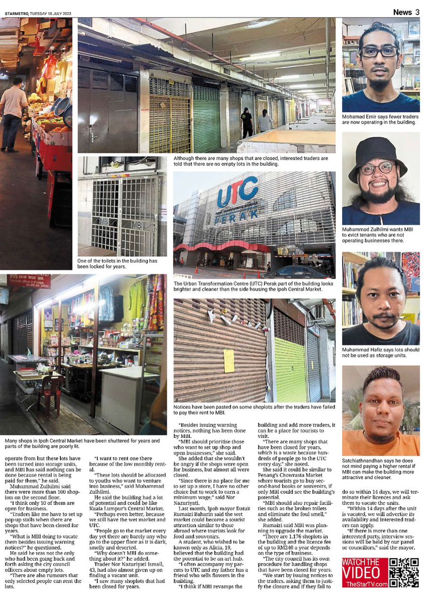 Kenapa Super Kinta dah jadi Sunyi Kinta? Aku nak bagitau satu kisah hitam pasar besar Ipoh.

Walaupun dah masuk berita tapi langsung tak ada tindakan mahupun respon dari pihak MBI dan pengurusan pasar. 

Jadi aku cerita sini dengan harapan orang Ipoh boleh sama sama bagi tekanan.