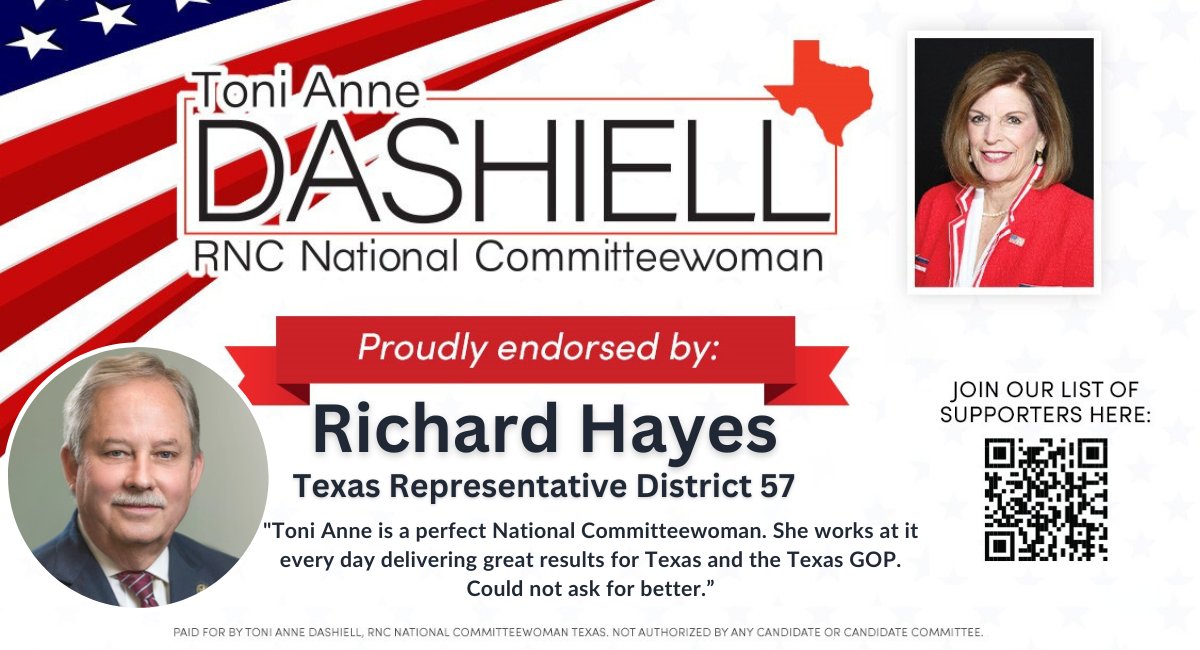 Thank you Rep. Hayes for your endorsement and support. I'm motivated by people like Richard and all of you on the front lines. I'll keep fighting for you and Texas. #ListenLearnLead