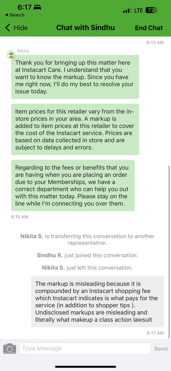OmegaOmega's tweet image. Oh @Instacart - this is literally how class action lawsuits start… 🙄