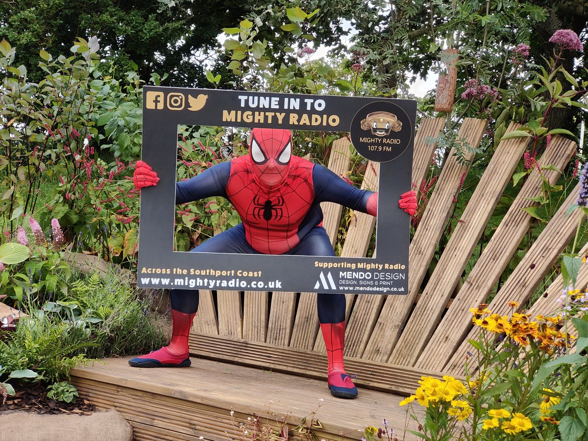 Spidey dropped by from <a href="/mightyradiofm/">Mighty Radio</a> <a href="/southportflower/">Southport Flower Show</a> 😎🕷️🕸️🦋🌷🌻🌼🏵️🌺🌸🧑‍🌾