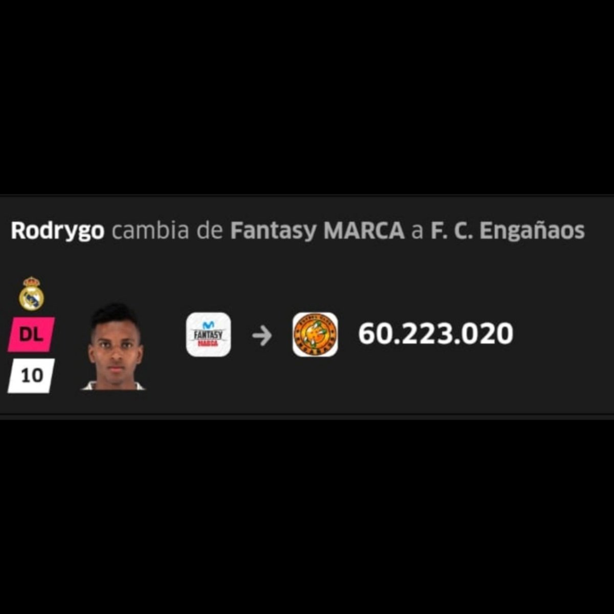 TheBest_Fantasy's tweet photo. 👁️‍🗨️ #ULTIMAHORA ⚽
🔴 🔴 #DIVISION ⚫ 
🔴 #TheSenior Grupo 2️⃣ ⚫

Nadie le disputa #Rodrygo a @FCEnganyaos https://t.co/zBYMOy5W2e