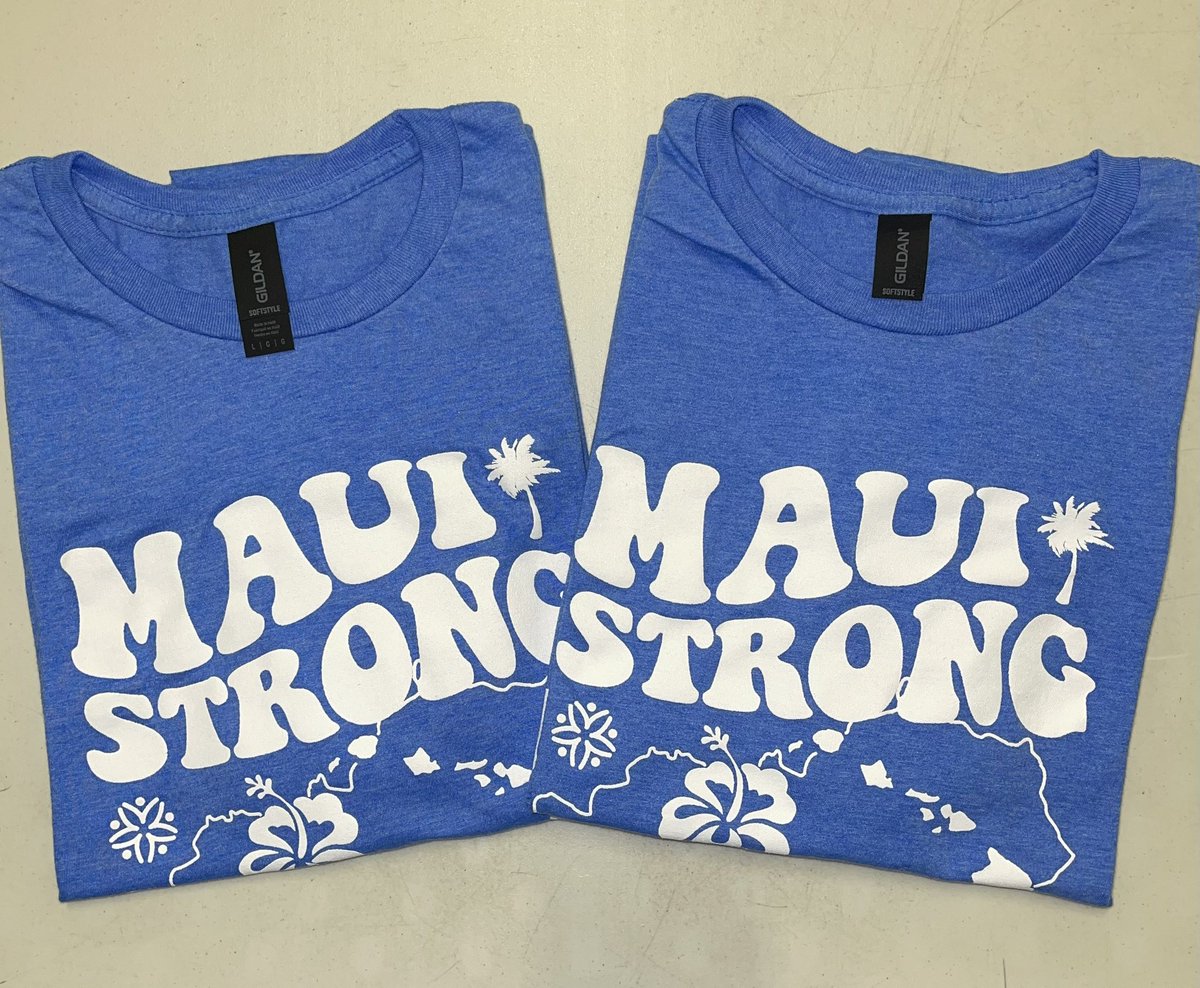goose21tees's tweet photo. Todays Special Fundraiser! For every shirt purchased at https://t.co/PcB2AMcvvI we will send another shirt to the residents of Maui and donate 100% of the Net Proceeds to the Maui Strong Fund in the name of #KentuckyCares 💙 https://t.co/uWnQieOOJv