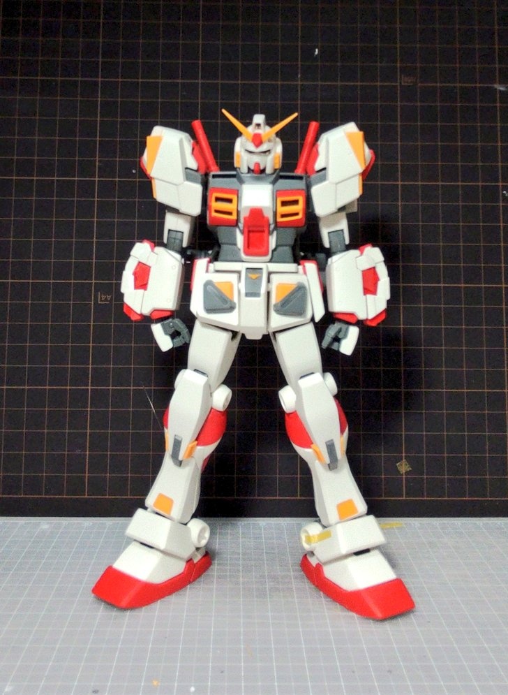BuchiMA2's tweet image. MG ガンダム5号機、久しぶりの投稿になりますね、太ももを左右0.5㎜幅増し、肩の増加スラスター2㎜延長、股間ガードや膝の辺りを製作したり等(何回か作り直してますが、、、)まだまだざっくりですが少しずつ進んでいます。