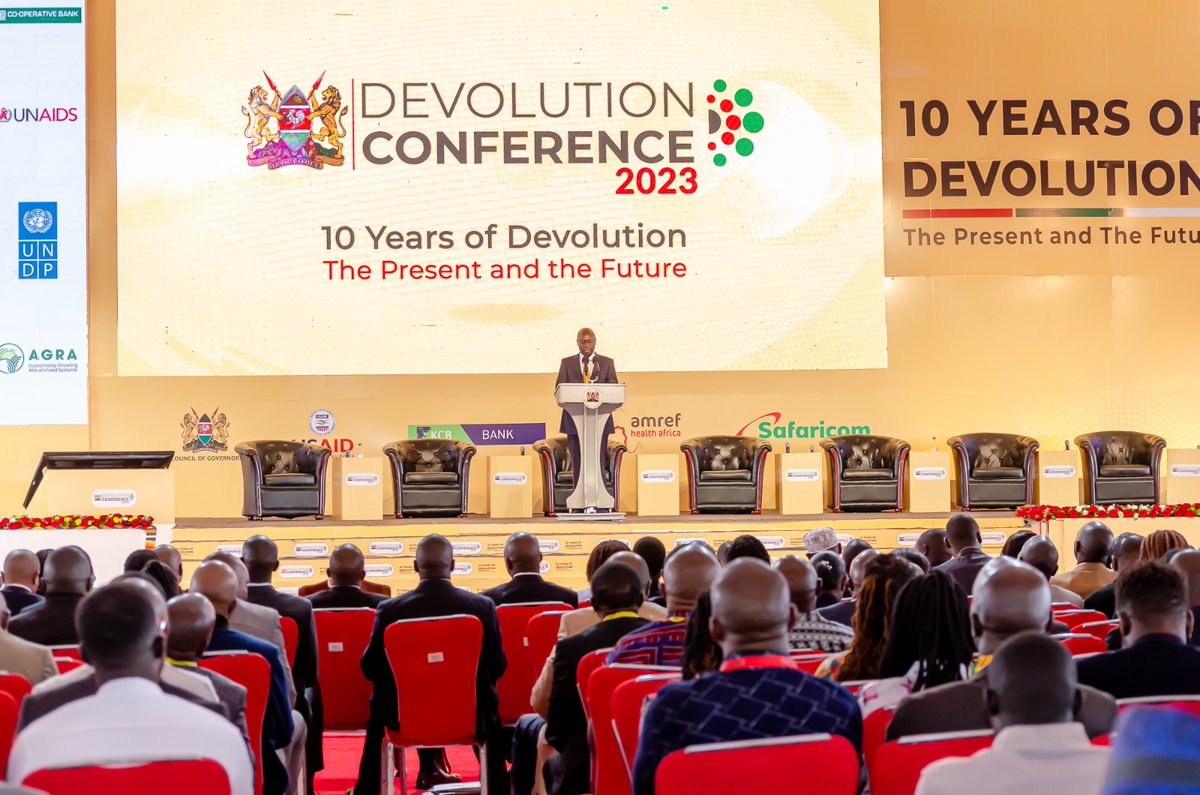 KenyaGovernors's tweet image. Curtains come to a close here at #DevolutionConference2023.
COG appreciates the President H.E @WilliamsRuto, DP @rigathi, and all stakeholders who attended the #DevolutionConference2023.