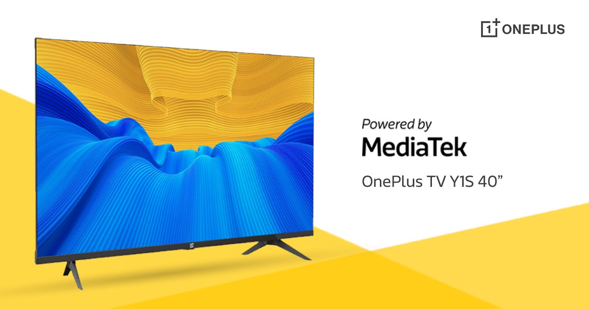 MediaTek's tweet photo. Meet the @oneplus TV Y1S #PoweredByMediaTek - a smarter TV, smarter choice. Featuring AI-powered visuals thnx to advanced Gamma Engine, HDR compatibility, #AndroidTV11, voice control, 64-bit processor, Dolby Audio, Farfield Voice Control & more https://t.co/TbSN5NW2Ae