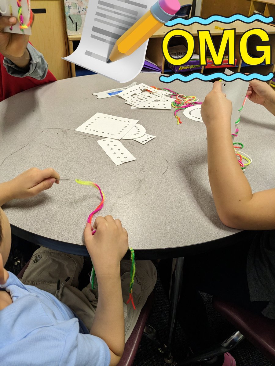 SeriouslyHarris's tweet image. Practicing handwriting skills by stitching.  #collinsmissionpossible @ExplorersCol #REACH #aliefisd