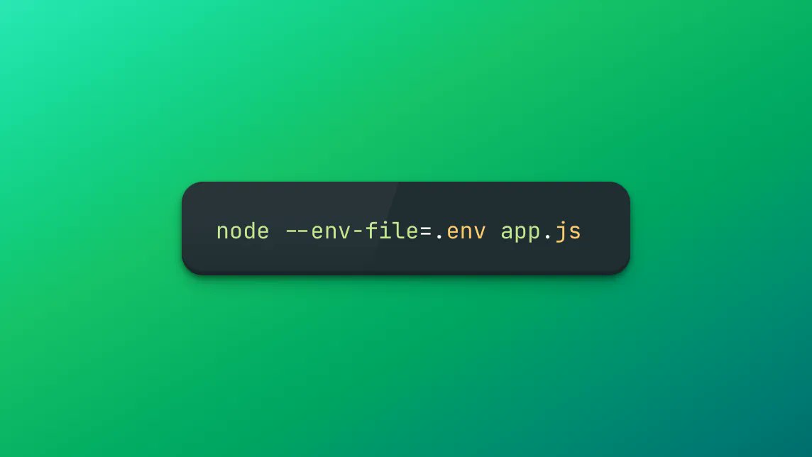 midudev's tweet photo. ¡Adiós al mítico paquete dotenv!

La próxima versión de Node lo hará de forma nativa:

Ya no necesitarás dependencias para tus archivos .env: https://t.co/fnrUZYmK7i