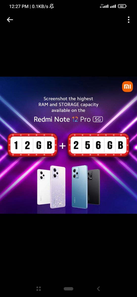Jogeswara9's tweet image. #Question3 answer 

Highest RAM - 12GB 
Highest Storage - 256GB 

#RedmiNote12Pro5G #SuperRAM 
@RedmiIndia 

Thank you sir for giving amazing opportunity