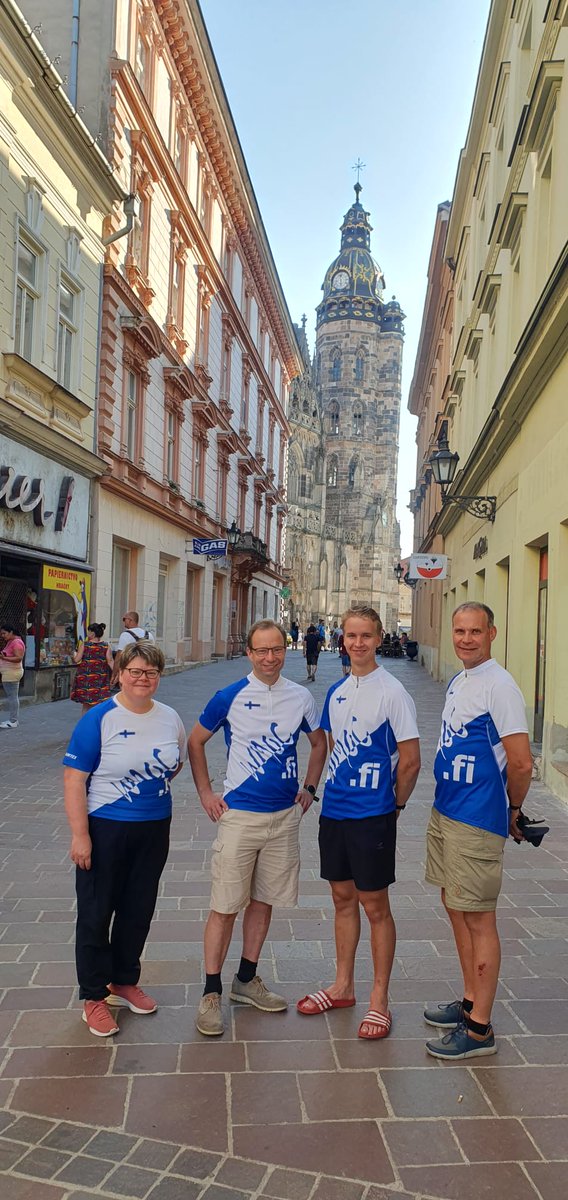 Wmoc2024's tweet photo. Organizers of next year's competition getting to know the arrangements and experiencing the atmosphere of the competition in Košice.

#suunnistus #orienteering #wmoc2024 #fin5 @wmoc2023 @PaimionRasti @TuSTurku @MSParma https://t.co/5KNz92oWw0