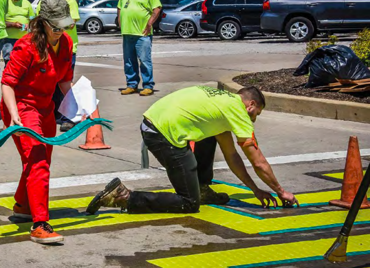 3MPHplanning's tweet photo. Exciting news! New colorful bump outs are coming to the intersection of 44th &amp; Bridge in Ohio City -- right by @masonscreamery. This was one of the outcomes of the Mobility Study we helped lead with @ohiocitytweets and it will help foster community and slow traffic. https://t.co/D8SDSssOtG