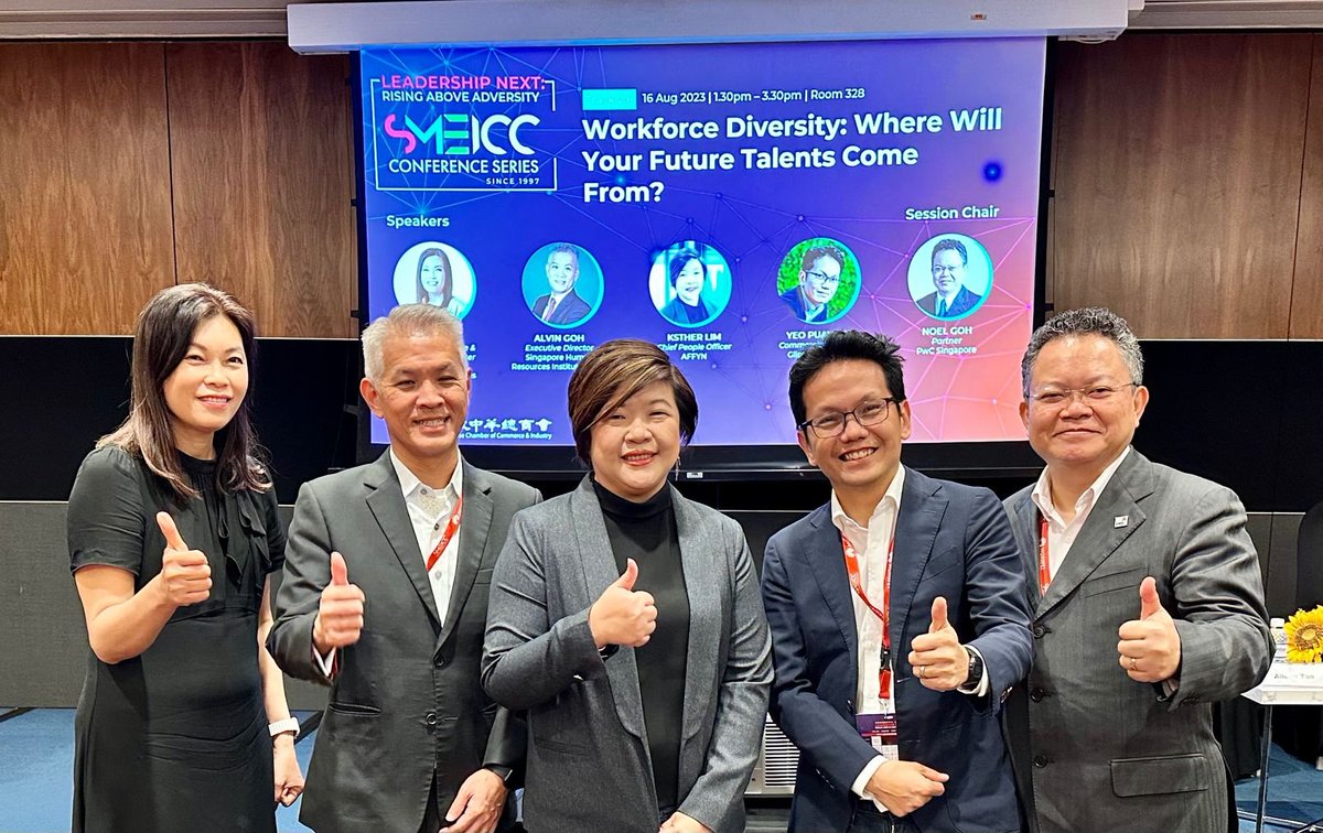 AffynOfficial's tweet photo. Delighted to see our Chief People Officer @imksther shining on the stage at #SMEICC 2023 alongside fellow industry luminaries! ๐ Together, they discussed workforce #diversity & the intricate landscape of future talent acquisition. https://t.co/5kKZf8XKMR