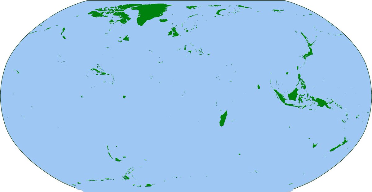 theepicmap's tweet photo. A world map only with islands https://t.co/aEmnBSxx5z