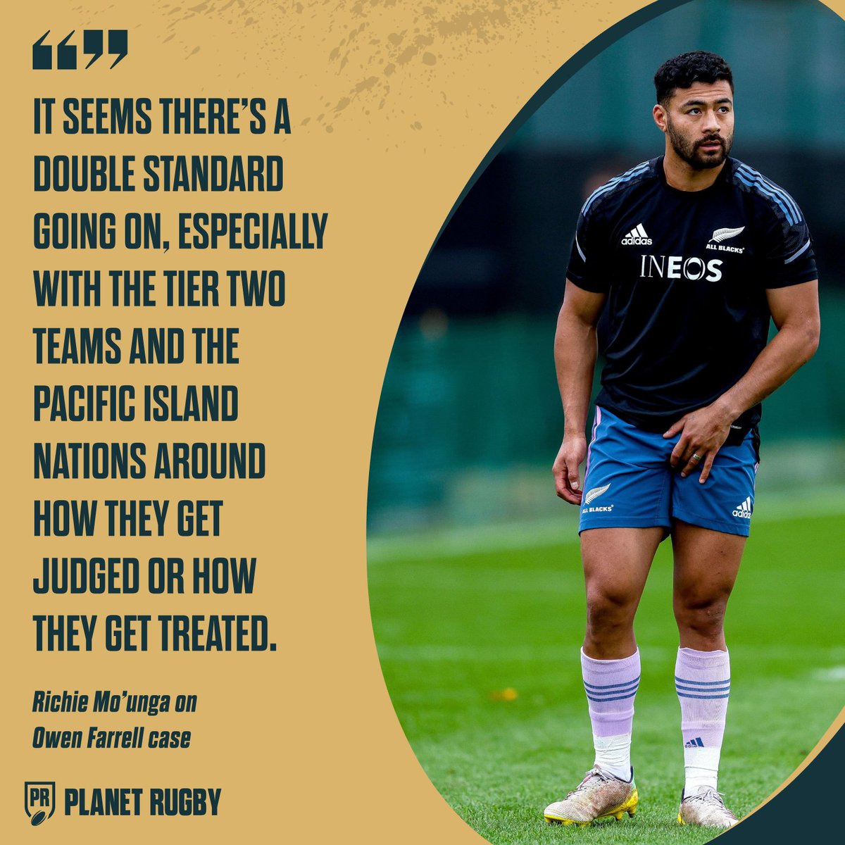 🇳🇿 Richie Mo'unga did not hold back when asked about the Owen Farrell/George Moala saga. 

🗞️ Full story: bit.ly/3OyoFtG