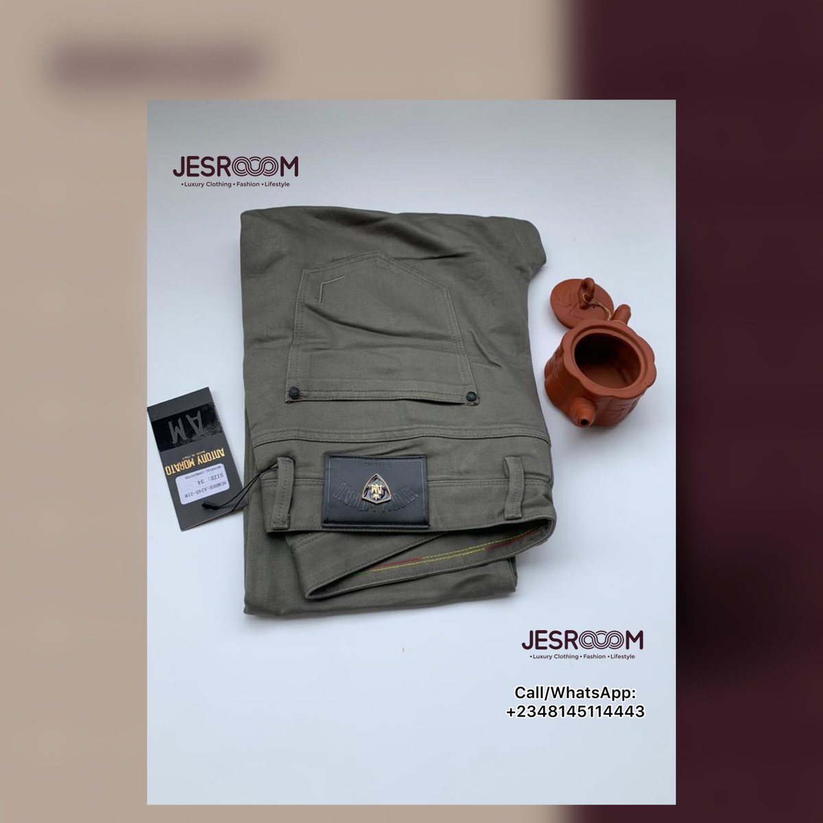 jesrooom's tweet image. Shop this excitingly Designers chinos Pants👖 @jesrooom 

STATUS: Available in store 

Send a DM To place order. Use the link in bio Call/WhatsApp: +2348145114443

NATIONWIDE DELIVERY 

Tag a friend who will want to buy this! 

#pants #designerspants #trouser  #jesroom #chinos