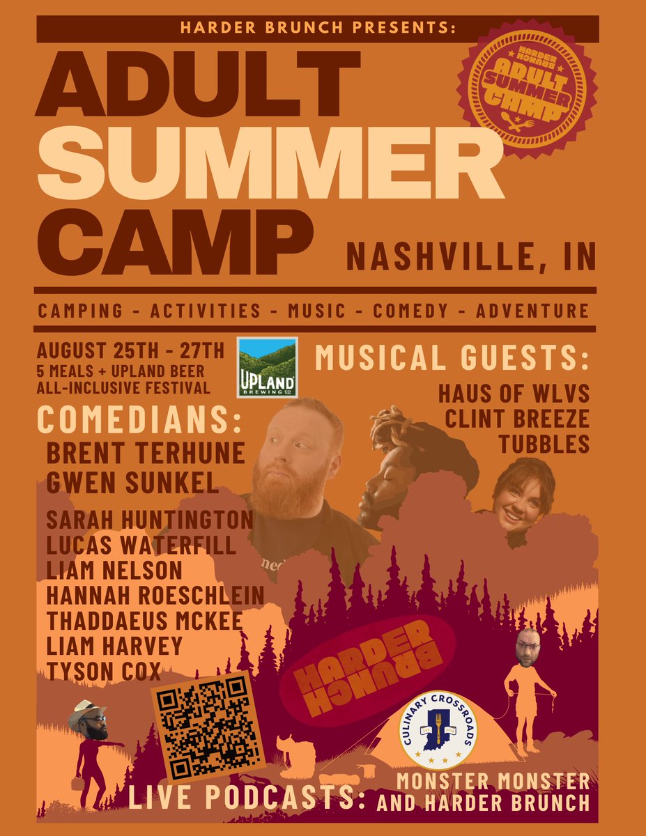 HarderBrunch's tweet image. Comedy+Music+Food Festival. Tickets on sale now.

eventbrite.com/e/harder-brunc…

#Podcast #MusicFestival #ComedyFestival #Comedy #Festival #Camping