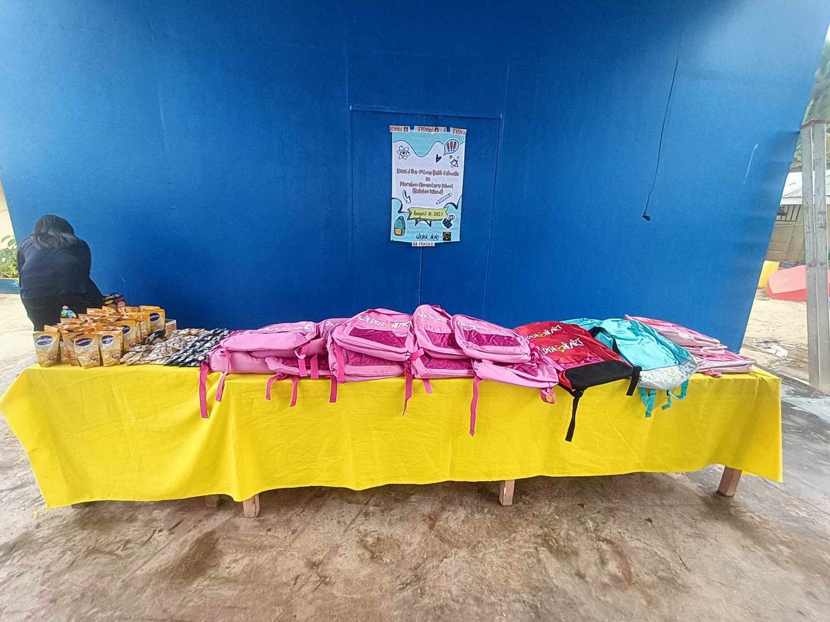 KissEdGoldHeart's tweet photo. Sneak peek 👀 of #KissEd Ika-Pitong Bakik Eskwela sa Batang Marabon Elementary School (Balabac, Island Palawan)

1 hour by air ✈️ 
6 hours by land 🚐 
2 hour by sea 🚤 
It rained but our unstoppable Golden Hearted ladies secured #KissEdGoldenHeart backpacks for Marabon ES kids. https://t.co/I7UoVAM7Ju