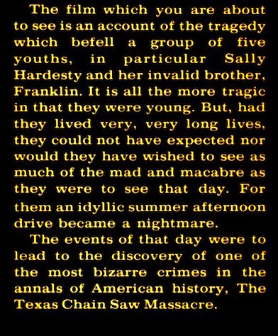 Happy Texas Chainsaw Massacre Day to all those who celebrate.