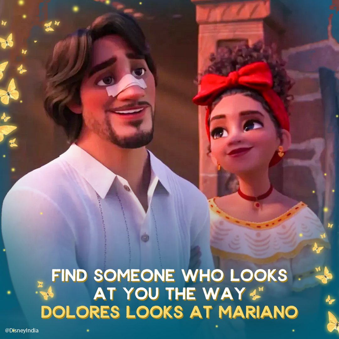 Who in your life has a gaze that speaks volumes? 👀❤️ Tag them below 🥰 #DisneyIndia #Encanto #Dolores #Mariano #Disney