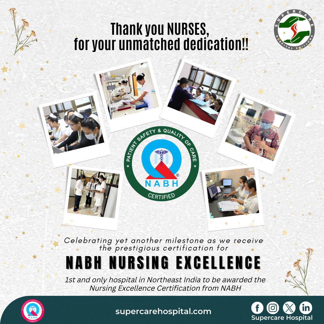 supercarehosp's tweet photo. It is with great pride that we announce that Supercare Hospital is granted the Nursing Excellence Certification by the National Accreditation Board for Hospitals &amp; Healthcare Providers (NABH). https://t.co/BZqHhUtv3d