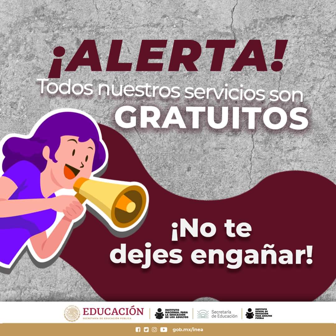 IneaCdmx's tweet photo. ¡Todos nuestros servicios son gratuitos!

Si te ofrecen la emisión de certificados de primaria y secundaria mediante un cobro, no es ahí.

Acércate al #INEA visita https://t.co/g39yuEp6Hi acude a tu #PlazaComunitaria más cercana en https://t.co/v7aiHTctRm o llama al 800 89 06 310 https://t.co/awPOYL9GaX