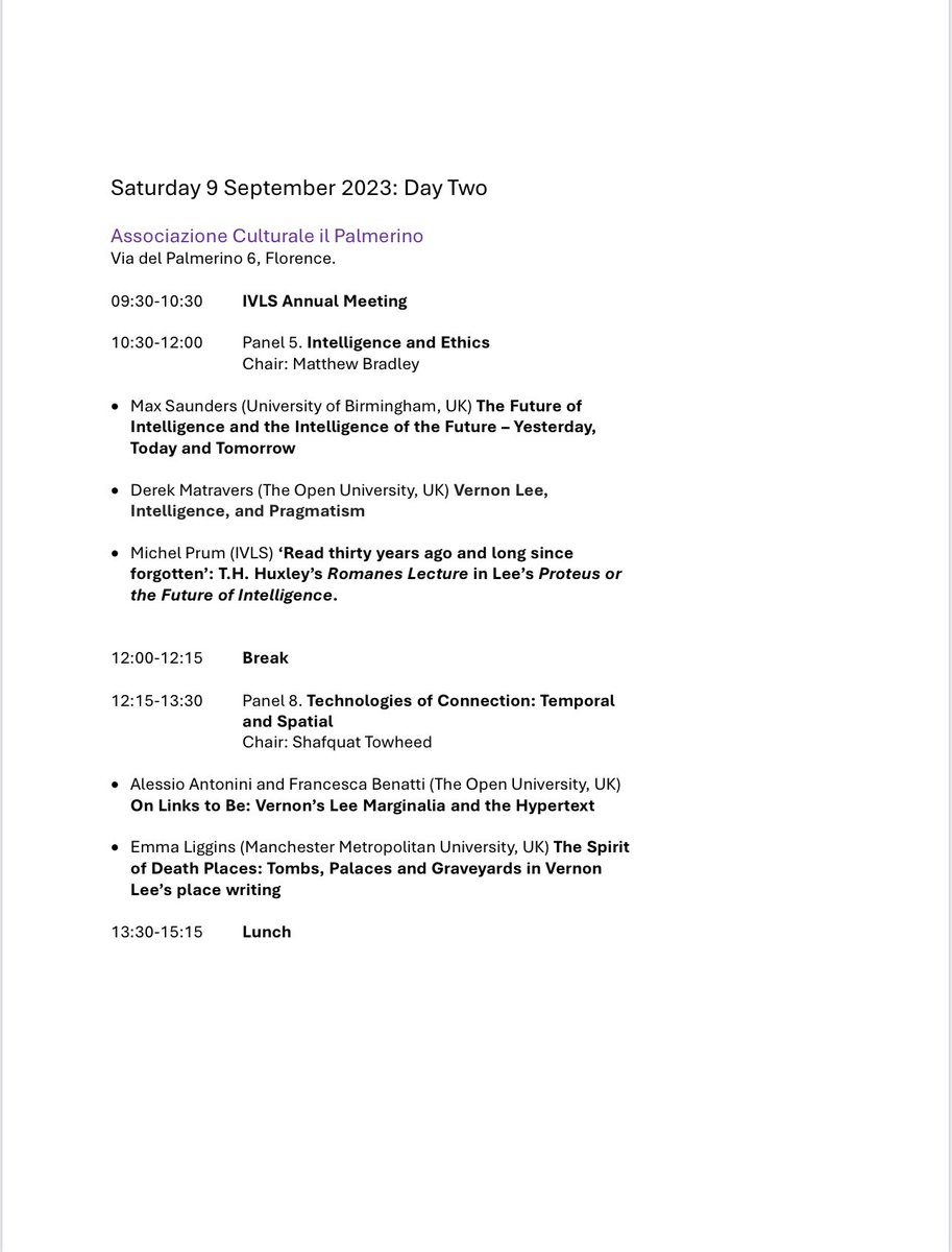 The Future of Intelligence - Vernon Lee Conference tweet media